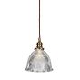 Soho Lighting D'Arblay Lacquered Antique Brass French Style Scalloped Prismatic Glass Dome Pendant Light