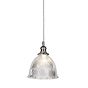 Soho Lighting D'Arblay Nickel Scalloped Prismatic Glass Dome French Style Stairwell Pendant Light