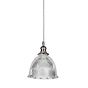 Soho Lighting D'Arblay Nickel Scalloped Prismatic Glass Dome French Style Stairwell Pendant Light