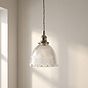 Soho Lighting D'Arblay Nickel Scalloped Prismatic Glass Dome French Style Stairwell Pendant Light