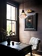 Soho Lighting Hollen Lacquered Aged Brass Brimmed Dome Pendant Light - The Schoolhouse Collection