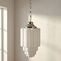 Soho Lighting Glasshouse Nickel Opal Art Deco Schoolhouse Hallway Pendant Light