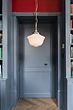 Soho Lighting Frith Brass Opaque Retro Glass Schoolhouse Stairwell Pendant Light