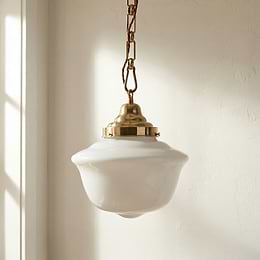 Brass Opaque Pendant Light
