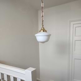 Brass Opaque Pendant Light