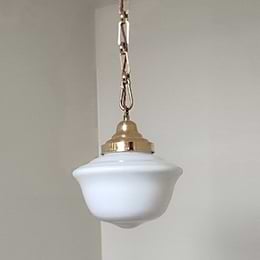 Brass Opaque Pendant Light
