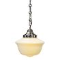 Soho Lighting Frith Nickel Opaque Schoolhouse Stairwell Pendant Light