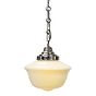 Soho Lighting Frith Nickel Opaque Schoolhouse Stairwell Pendant Light