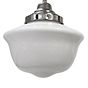 Soho Lighting Frith Nickel Opaque Schoolhouse Stairwell Pendant Light