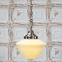 Soho Lighting Frith Nickel Opaque Schoolhouse Stairwell Pendant Light