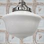 Soho Lighting Frith Nickel Opaque Schoolhouse Stairwell Pendant Light