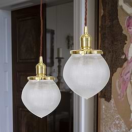 Brass Prismatic Pendant Light
