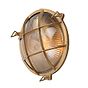 Soho Lighting Carlisle Grid Prismatic Glass Lacquered Antique Brass IP65 Bulkhead Outdoor & Bathroom IP65 Wall Light