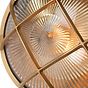 Soho Lighting Carlisle Grid Prismatic Glass IP65 Outdoor & Bathroom Laquered Solid Brass Bulkhead Wall Light