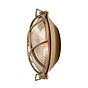 Soho Lighting Carlisle Grid Prismatic Glass Lacquered Antique Brass IP65 Bulkhead Outdoor & Bathroom IP65 Wall Light