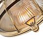 Soho Lighting Carlisle Grid Prismatic Glass IP65 Outdoor & Bathroom Polished Solid Brass Bulkhead Wall Light