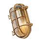 Soho Lighting Flaxman Lacquered Solid Antique Brass IP65 Bulkhead Outdoor & Bathroom Wall Light