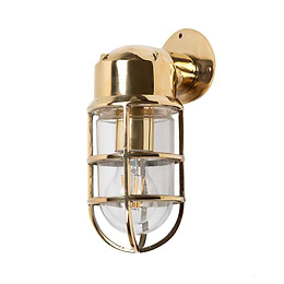 brass outdoor wall light