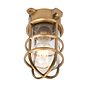 Soho Lighting Kemp Lacquered Solid Antique Brass IP65 Rated Grid Outdoor & Bathroom Ceiling Light