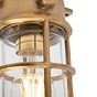 Soho Lighting Kemp Lacquered Solid Antique Brass IP65 Rated Grid Outdoor & Bathroom Ceiling Light