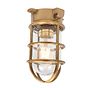 Soho Lighting Kemp Lacquered Solid Antique Brass IP65 Rated Grid Outdoor & Bathroom Ceiling Light