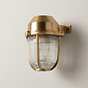 Soho Lighting Hopkin IP65 Outdoor & Bathroom Prismatic Glass Lacquered Solid Brass Wall Light