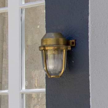 Soho Lighting Hopkin IP65 Outdoor & Bathroom Prismatic Glass Polished Solid Brass Wall Light