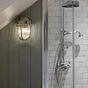 Soho Lighting Hopkin IP65 Outdoor & Bathroom Prismatic Glass Nickel Wall Light