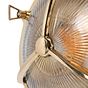 Soho Lighting Carlisle Polished Solid Brass IP65 Trine Prismatic Glass Outdoor & Bathroom Wall Light