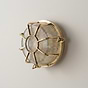 Soho Lighting Carlisle Web Prismatic Glass IP65 Outdoor & Bathroom Polished Solid Brass Bulkhead Wall Light