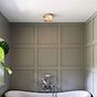 Soho Lighting Carlisle Web Prismatic Glass IP65 Outdoor & Bathroom Nickel Bulkhead Wall Light