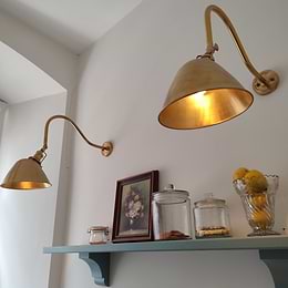 Lacquered Brass Reading Light