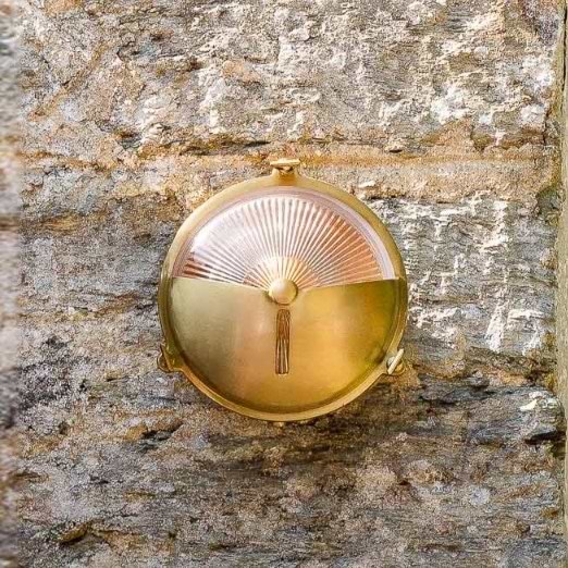 Soho Lighting Carlisle Half Cover IP65 Outdoor & Bathroom Lacquered Solid Brass Wall Light