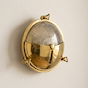 Soho Lighting Carlisle Half Cover IP65 Outdoor & Bathroom Polished Solid Brass Wall Light