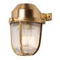 Soho Lighting Hopkin Lacquered Solid Antique Brass IP65 Prismatic Glass Outdoor & Bathroom Wall Light