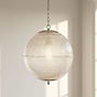 Soho Lighting Hollen Globe Classic Nickel Glass Large Pendant Light