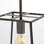 London Geotrapeze Metal Glass Lantern Pendant Light - Small (With Fixed Mounting Bar)