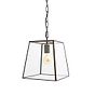 London Geotrapeze Metal Glass Lantern Pendant Light - Small (With Chain) 