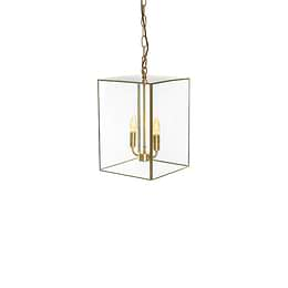 Soho Lighting Langdon Lantern Pendant Small Brass