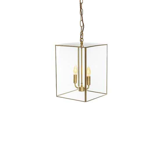 Brass Lantern Pendant Light
