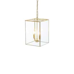 Soho Lighting London Lantern Pendant Crossbar Small Brass