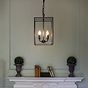 Soho Lighting London Lantern Pendant Crossbar Small Matt Black