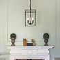 Soho Lighting London Lantern Pendant Crossbar Small Matt Black