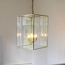 Brass Lantern Pendant Light
