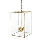 Soho Lighting London Lantern Pendant Crossbar Large Brass