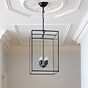 Soho Lighting London Lantern Pendant Crossbar Large Matt Black