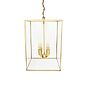 Soho Lighting London Lantern Pendant Light Crossbar Medium Brass