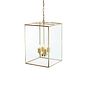 Soho Lighting London Lantern Pendant Light Crossbar Medium Brass