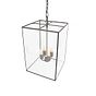 Soho Lighting London Lantern Pendant Light Crossbar Medium Matt Black Brass