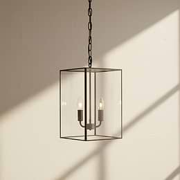 Soho Lighting Langdon Lantern Pendant Light Small Blackened Brass